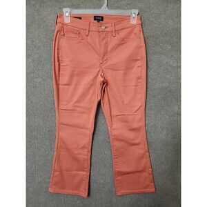 NYDJ Billie Mini Boot Crop Jeans Womens 8 Petite Orange Cool Embrace Slimming